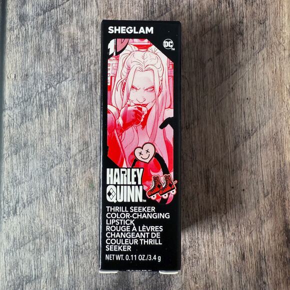 Harley Quinn Arkham Thrill Seeker Color-Changing Lipstick 3.4g SheGlam - Picture 3 of 4